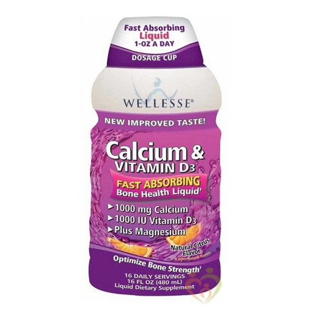 Thực phẩm bảo vệ xương khớp Wellesse Calcium & Vitamin D3 480 ml